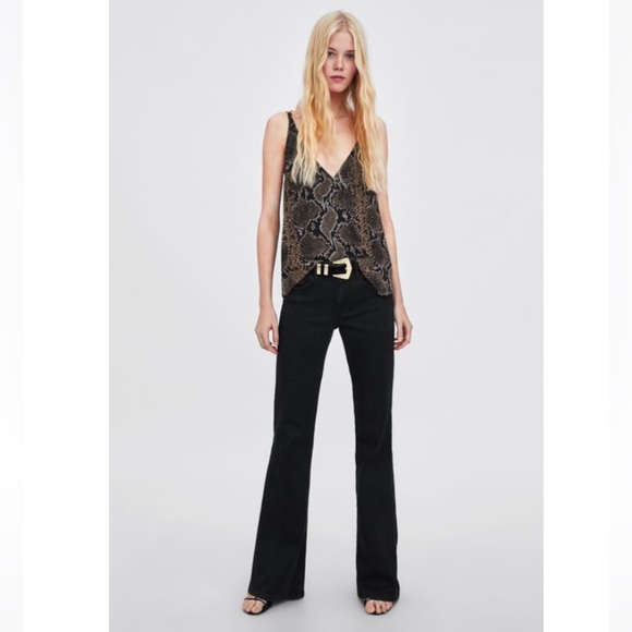 ZARA snakeskin print top - Picture 1 of 3